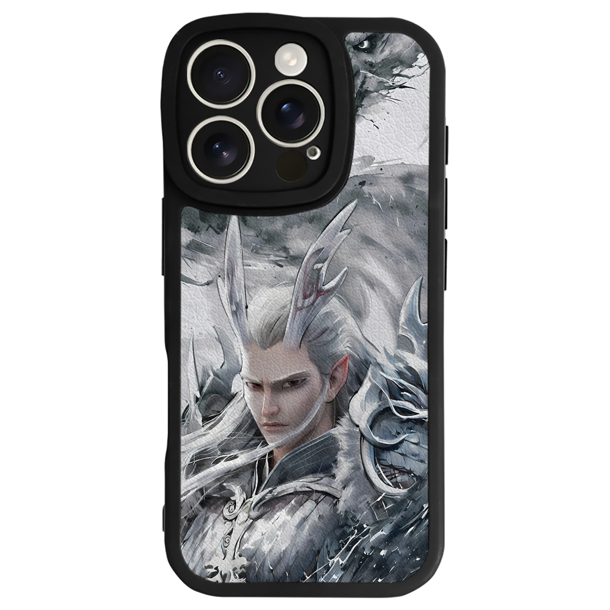 （画像用） Ne Zha 2 ナタ 魔童の大暴れ 【iPhone 16シリーズ対応】シリコンスマホケース（レザー調） 材質：シリコン